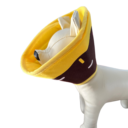 Plush Elizabethan Recovery Cone Collar | Cats and Toy Dogs | Doughnut