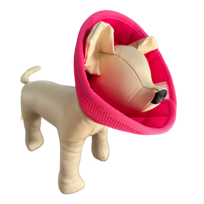 Plush Elizabethan Recovery Cone Collar | Cone of less shame | Hot Pink