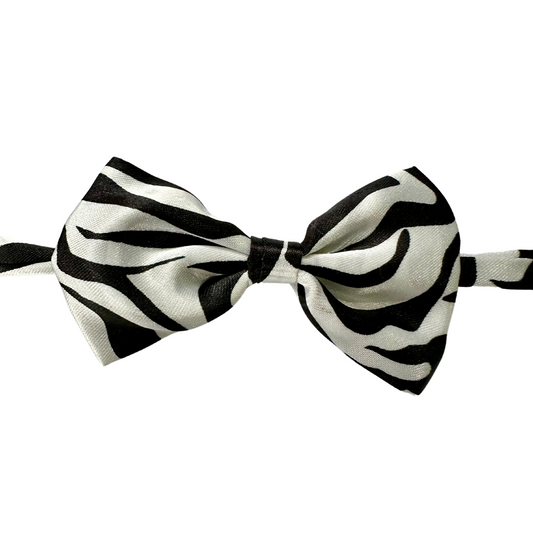Silky Adjustable Bow Tie  | Dogs and Cats | Zebra
