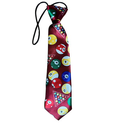 Silky Elastic Business Tie  | Large Dogs | Pool Table