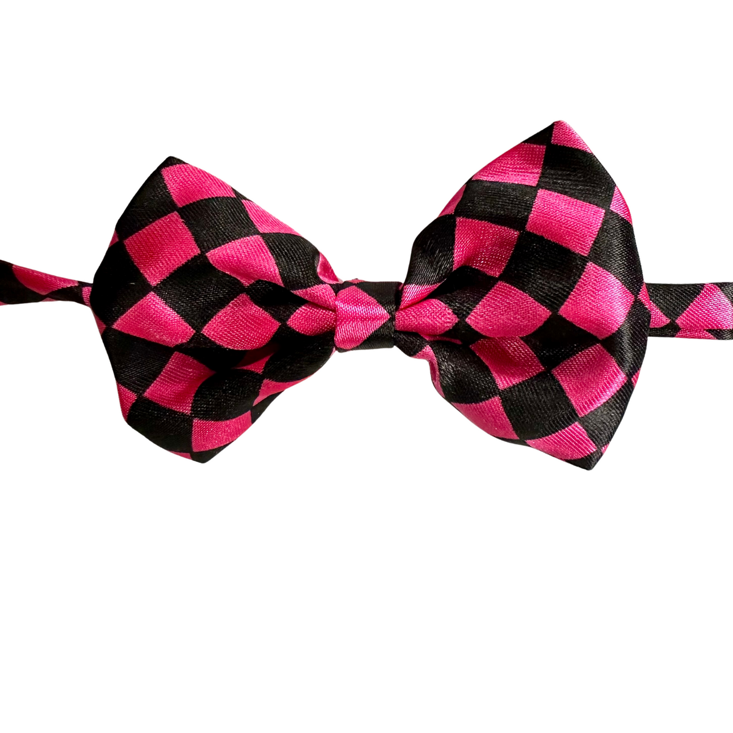 Silky Adjustable Bow Tie  | Dogs and Cats | Black Small White Stripe