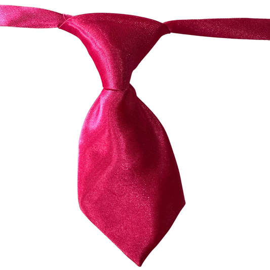 Silky Adjustable Business Tie | Dogs and Cats | Hot Pink