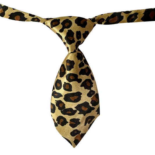 Silky Adjustable Business Tie | Dogs and Cats | Leopard