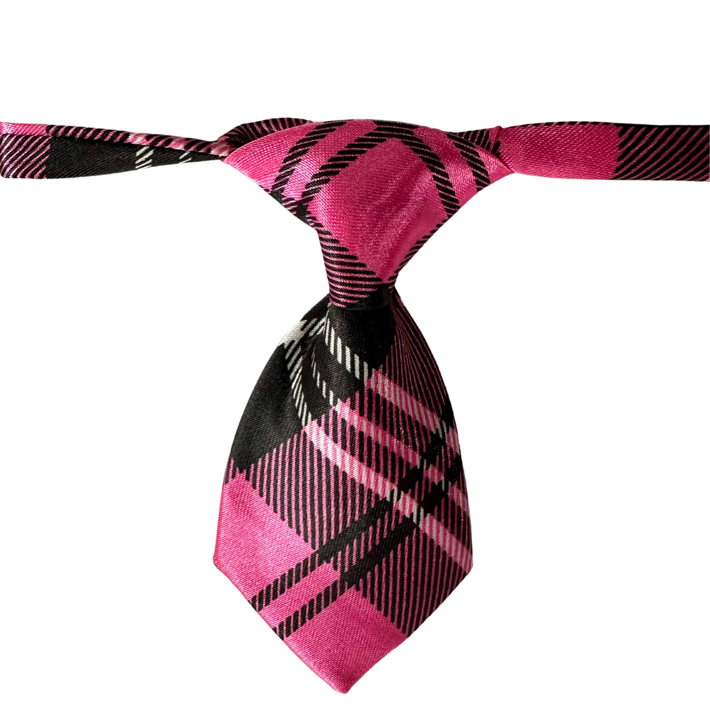 Silky Adjustable Business Tie | Dogs and Cats | Pink Blue White Skulls