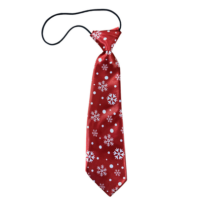 Silky Elastic Business Tie | Large Dogs | Christmas red Christmas Tree